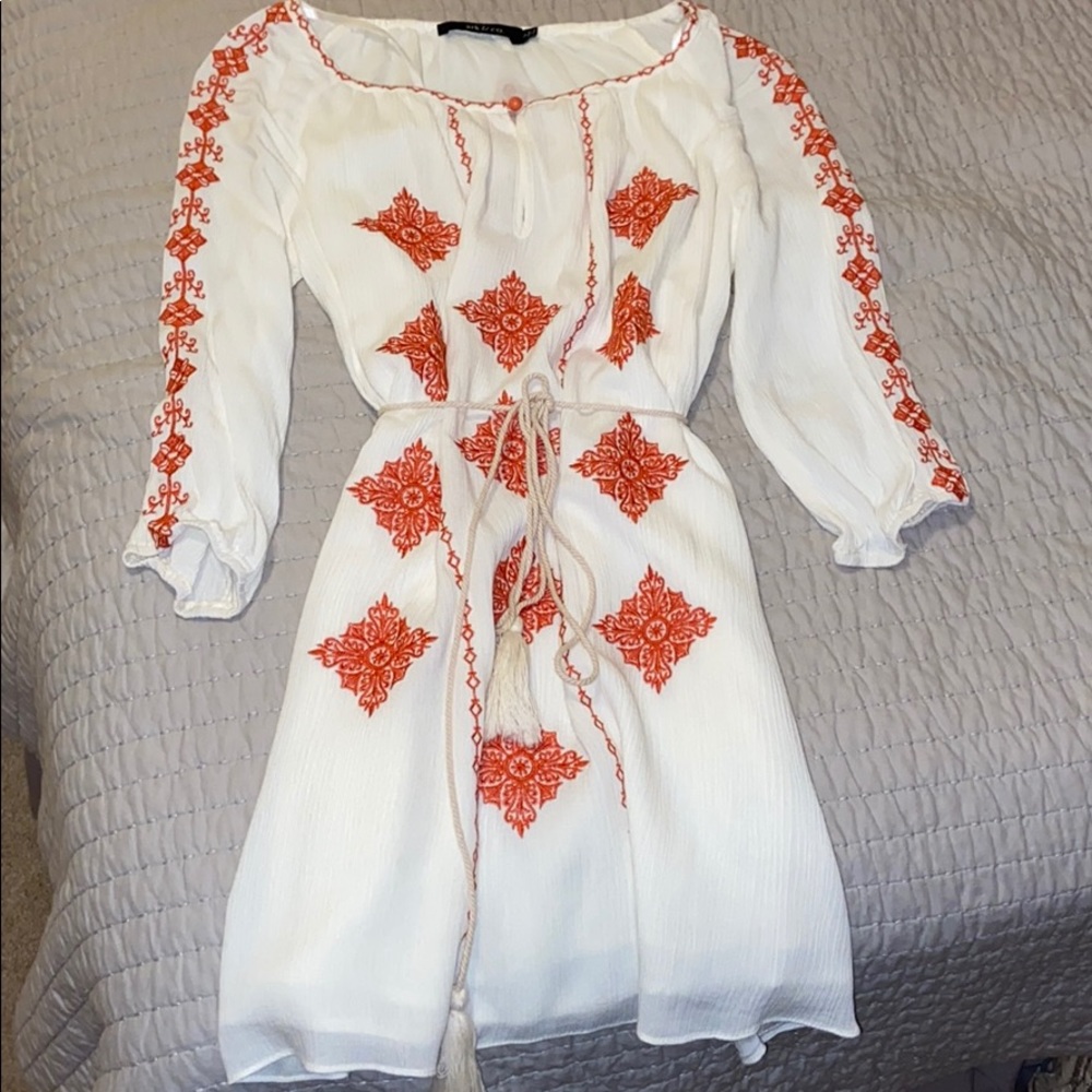White embroidered dress